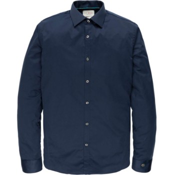 Long sleeve shirt comfort satin dress blues