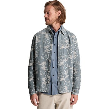 Long sleeve shirt Jacquard 2 tone Blue Mirage