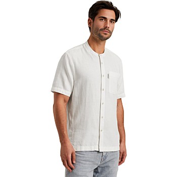 Short Sleeve Shirt Co Li YD Twill Snow White