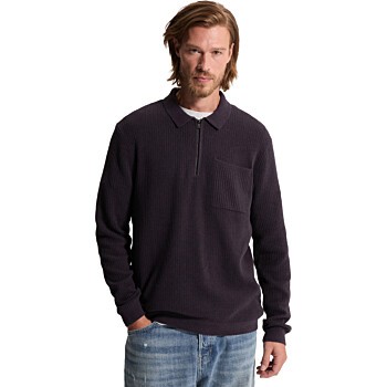 Crewneck regular fit soft blend Nightshade