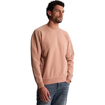Crewneck relaxed fit peached overd Sunburn