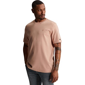 Short sleeve r-neck regular fit in Cafe Creme