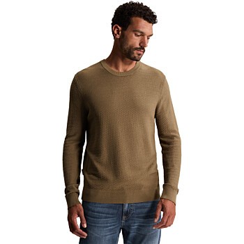 Crewneck regular fit comfort blend Walnut
