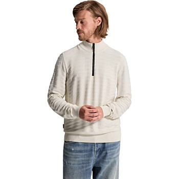 Half zip collar slim fit comfort b White Down
