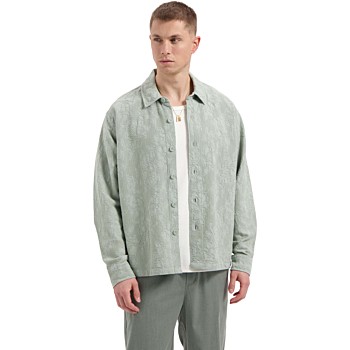 NAZAIRE GARMENT DYED JACQUARD SHIRT