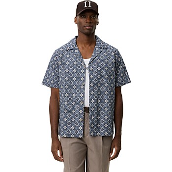 Lukas Arabesque AOP SS Shirt Blue Fog