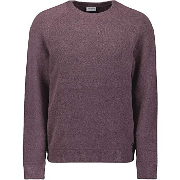 Pullover Crewneck Soft Wool Blend Dark Wine