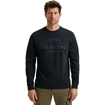Crewneck terry garment dyed Salute