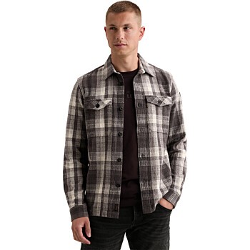 Long sleeve shirt Yarn Dyed Check Obsidian