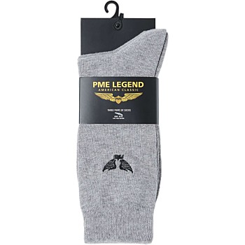 Socks cotton blend mid grey melee