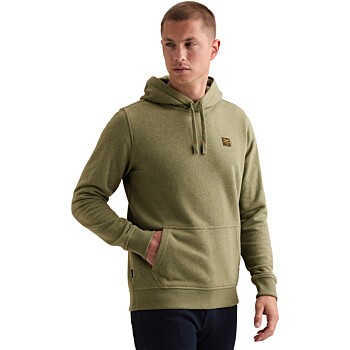 Hooded 3t cross terry melange Loden Green