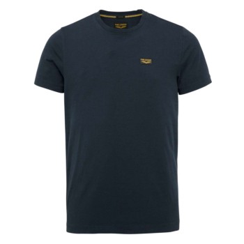 Short sleeve r-neck cotton elastan sky captain