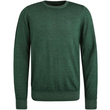 R-neck merino acid wash Trekking Green