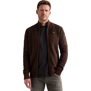 Zip jacket cotton structure Cappuccino