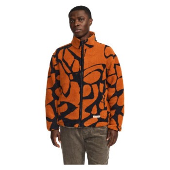 Printed teddy jacket
