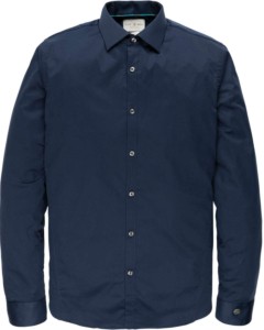 Long sleeve shirt comfort satin dress blues