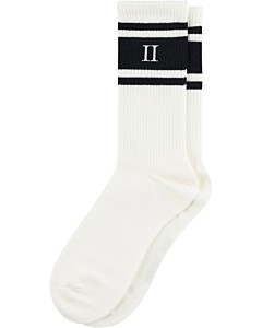 William Stripe 2-Pack Socks Off White Navy