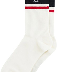 William Stripe 2-Pack Socks Off White Navy Red