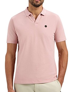 Polo Short Sleeve V-Collar Basic Light Mauve