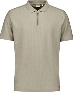 Polo Short Sleeve Jacquard Taupe
