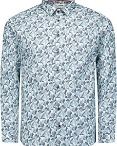Shirt Stretch Allover Printed Dark Steel