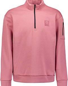 Sweater Half Zip Old Pink