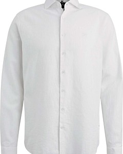Long Sleeve Shirt Linen Cotton ble Bright White