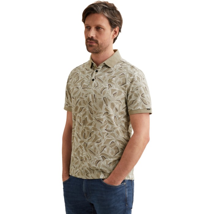 Short sleeve polo stretch pique bl Pure Cashmere