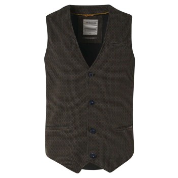 Gilet all over printed jersey unlin bronze