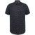 Short sleeve shirt cotton/linen wi dark sapphire