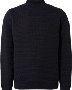 Pullover roll neck solid jacquard r ink