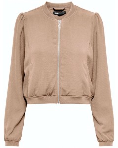 Nova lux l/s lounge bomber solid wvn warm taupe
