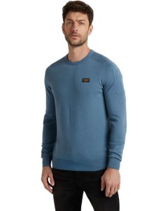 Long sleeve r-neck buckley knit blue horizon