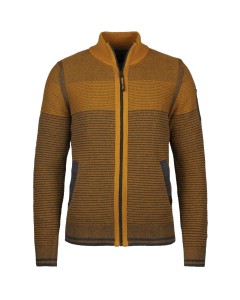 Zip jacket cotton structure knit pumpkin spice