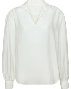 Tunic with dropped shoulder egret off white