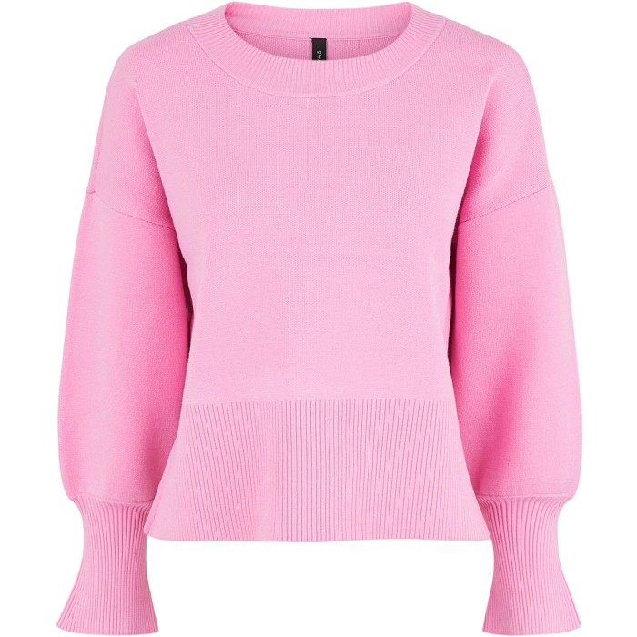 Fasho ls knit pullover s. fuchsia pink